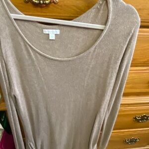 Tan Long Sleeve tunic sweater